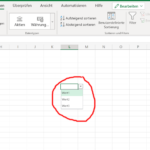 Excel Dropdownliste, fertige Liste.