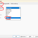 Dropdownliste OpenOffice Calc Zelle wählen Daten ->gueltigkeit -> kriterien ->zulassen -> Liste